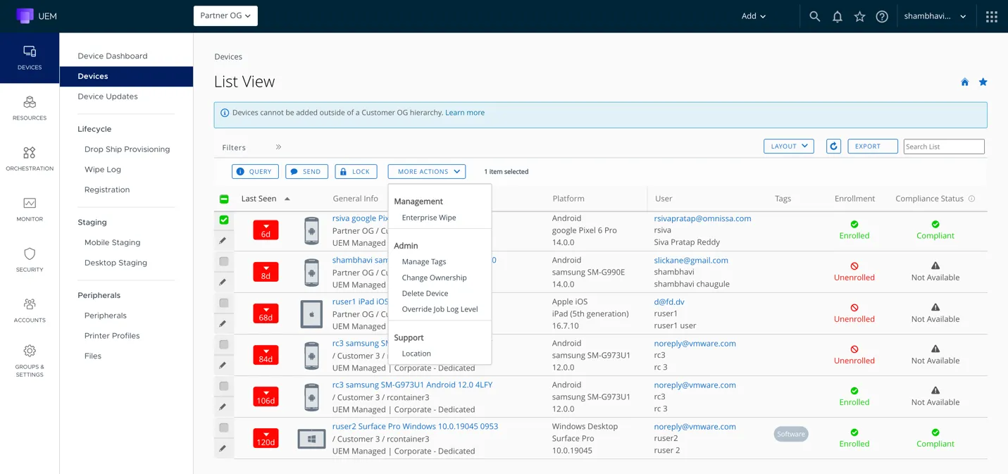 Workspace ONE screenshot